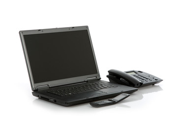 Laptop mobile and stationary phone