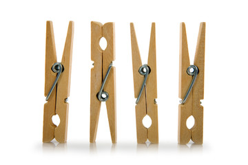 Clothespin isolated on white