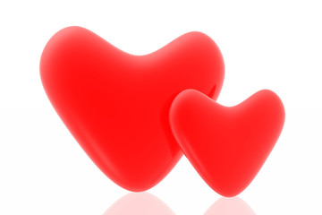 Red hearts