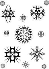 black abstract stars