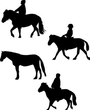 three horsemen and single horse