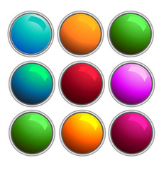 Modern attractive glossy vector buttons