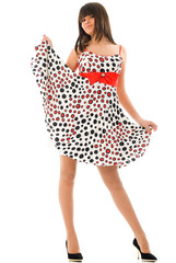 Beautiful girl in a very nice dress
