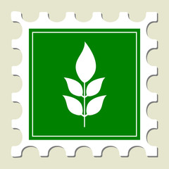 Plant Sign Postage Stamp