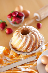 Fresh biscuit cake for meal