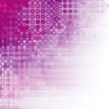 Purple Digital Pattern Background.
