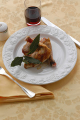 Faraona grigliata all aroma di alloro - Secondi del Veneto