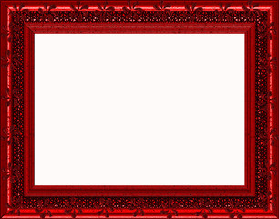 Special Ruby Red Frame - Landscape - Isolated Copyspace