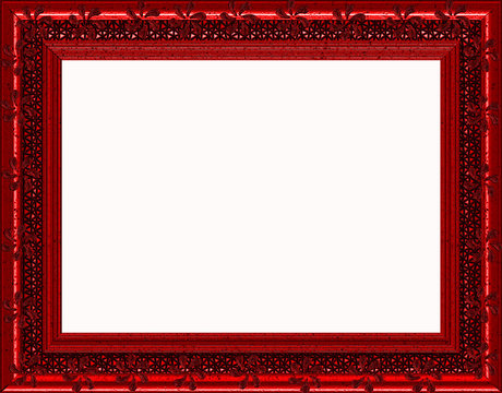 Special Ruby Red Frame - Landscape - Isolated Copyspace