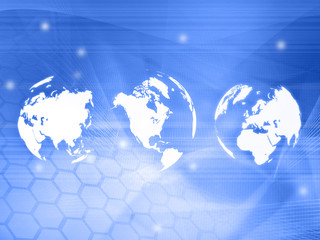 world map technology style