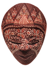 Traditional indonesian mask on a white background