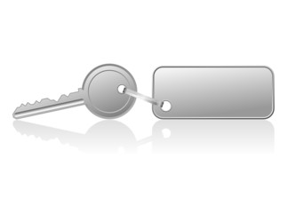 Key with a blank label - vector