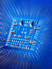 blue microchip
