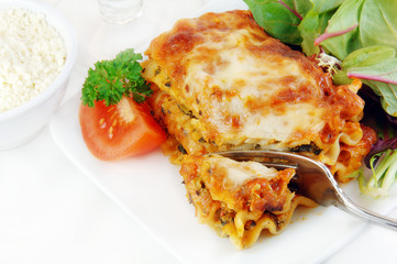 Lasagna With Salad