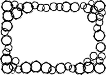 Black sprocket on white background