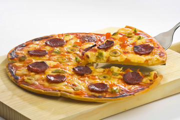 Delicious pizza with natural ingredients