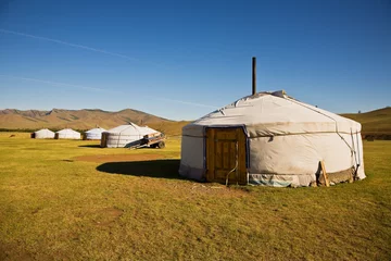 Zelfklevend Fotobehang Gers Mongolia Central Asia © John White Photos
