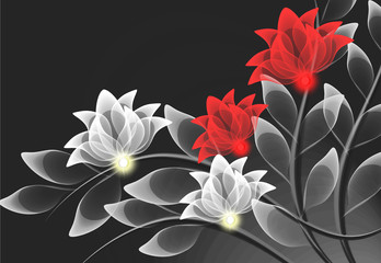 Transparent flowers