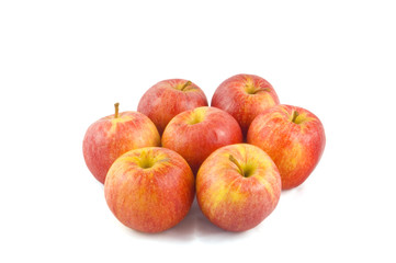 Fototapeta na wymiar seven apples in a circle