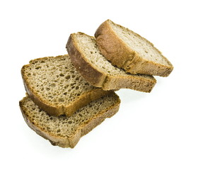 slice bread isolated on white