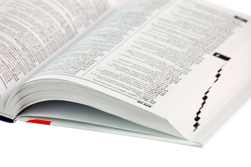 Dictionary on the white background