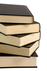 Five closed black books