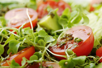 closeup of salad