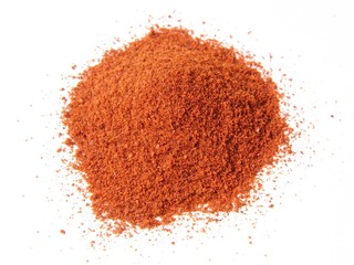 Pile of powedered paprika spice
