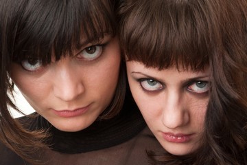 Closeup of a young women.