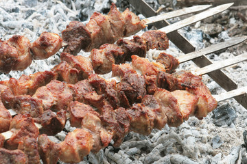 Barbecue grill meat.