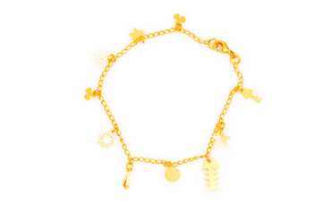 Fototapeta premium Woman bracelet isolated on the white background