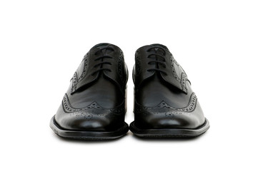Black shoes isolated on the white background