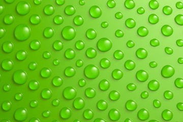 Drop of water on green board