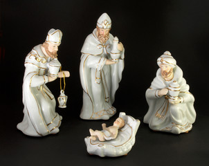 Die heiligen 3 Könige an der Krippe