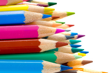 crayons. isolation on white