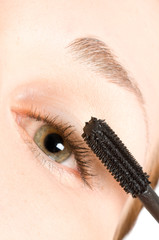 girl with brushes