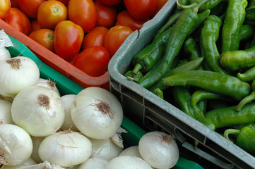étalage de légumes
