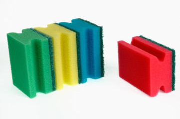 sponge on  white background