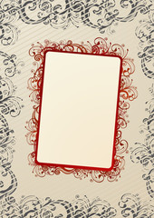 Illustration of beige wallpaper with copy-space