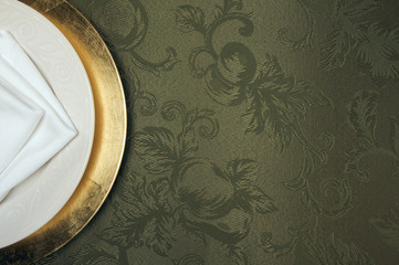 Silk Background and Plate Setting
