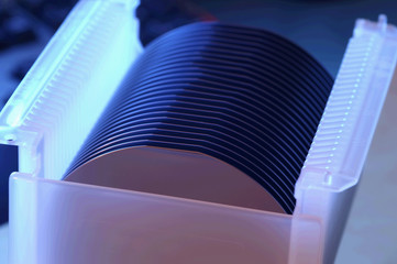 Silicon wafers prepared for chip production