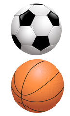 Basketball and football