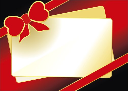 red and gold heary card