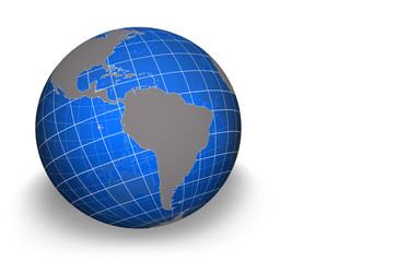 Globe: South America