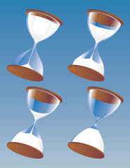 Hourglass at various steps