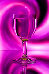 wine glasses in backlight