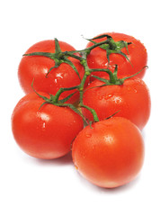 five red fresh tomatos