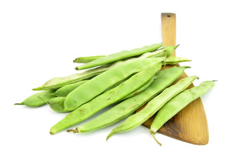 Grean beans with laddle