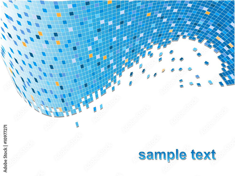 Poster colourful vector background with lots of pixels
