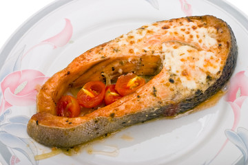 salmon baked in mayonnaise